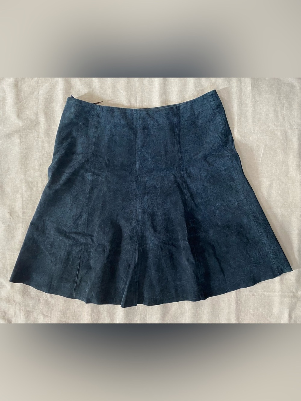 Daisy Fuentes Woman Forest Green 100% Suede Lined A-Line Skirt Size 18W